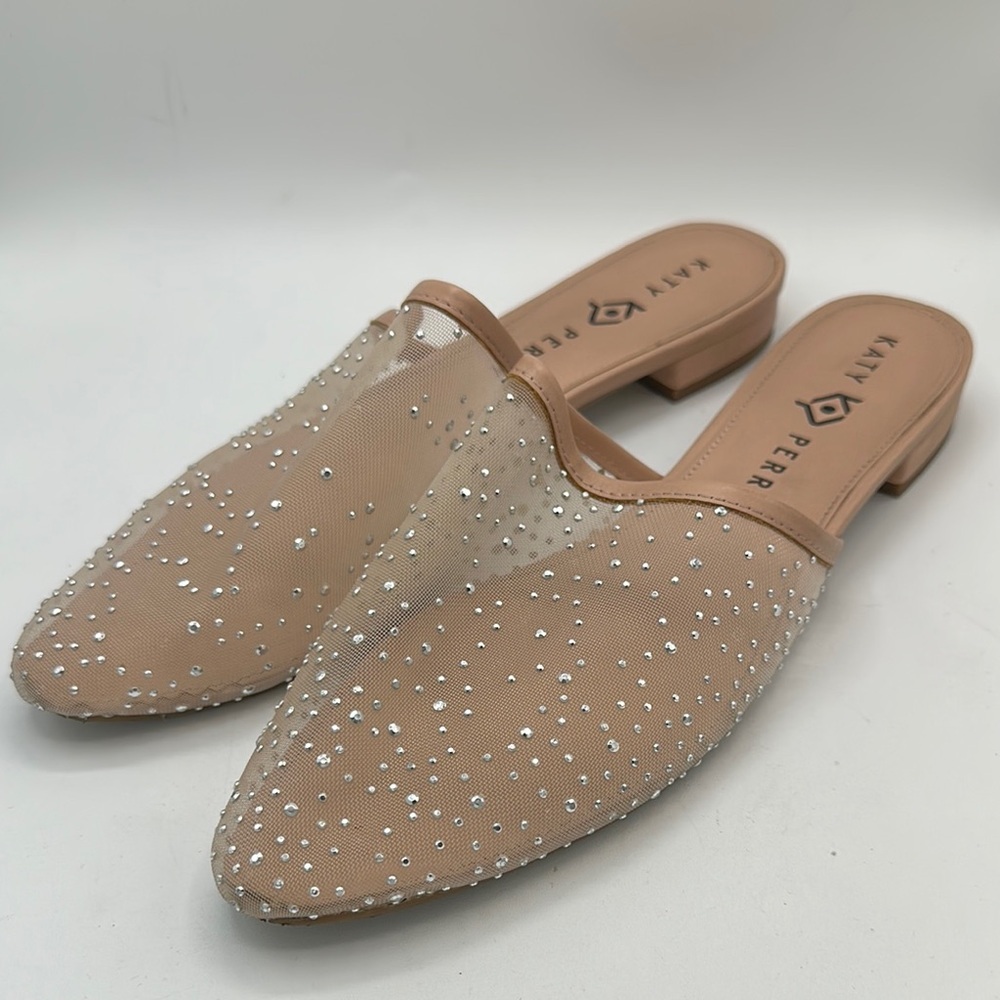 Katy Perry blush The Marcy slip-on mules, size 9.5M